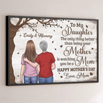 The Greatest Joy, Watching You Become A Mom - Family Personalized Custom Horizontal Poster - Mother's Day, Gift For Mom, Daughter