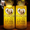 Custom Photo Forever In Love, Together Always - Couple Personalized Custom LED Projection Flameless Candle - Gift For Husband Wife, Anniversary