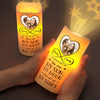 Custom Photo Forever In Love, Together Always - Couple Personalized Custom LED Projection Flameless Candle - Gift For Husband Wife, Anniversary