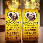 Custom Photo Forever In Love, Together Always - Couple Personalized Custom LED Projection Flameless Candle - Gift For Husband Wife, Anniversary