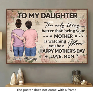 My Little Girl, My Biggest Pride - Family Personalized Custom Horizontal Poster - Mother's Day, Gift For Mom, Daughter