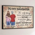 My Little Girl, My Biggest Pride - Family Personalized Custom Horizontal Poster - Mother's Day, Gift For Mom, Daughter