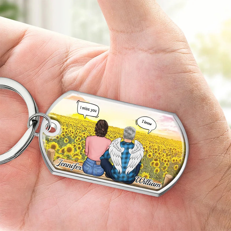 Your Spirit Lives On Forever - Memorial Personalized Custom Keychain - Sympathy Gift For Family Members
