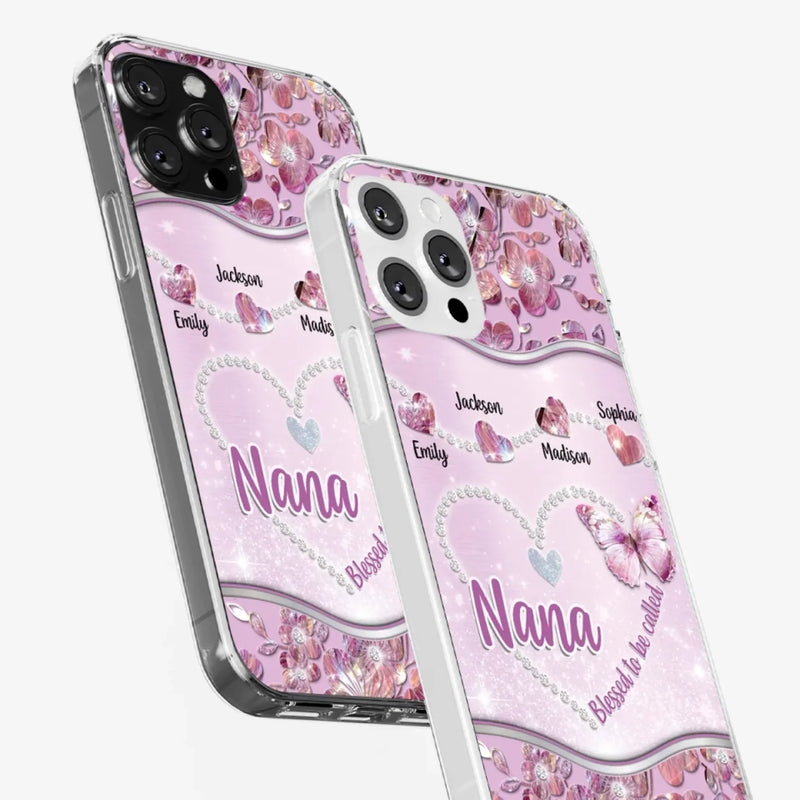 Grandkids Fill Nana’s Life With Love - Family Personalized Custom Clear Phone Case - Mother's Day Gift For Mom, Grandma
