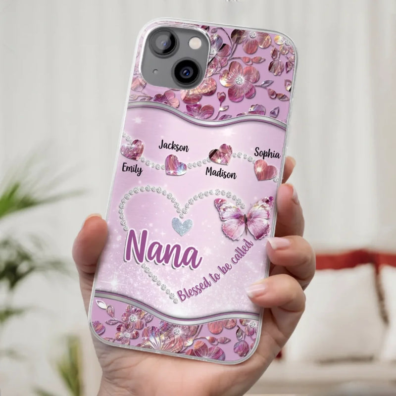 Grandkids Fill Nana’s Life With Love - Family Personalized Custom Clear Phone Case - Mother's Day Gift For Mom, Grandma