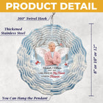 Custom Photo Forever Loved, Never Forgotten - Memorial Personalized Custom Wind Spinner - Sympathy Gift For Family Members
