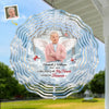 Custom Photo Forever Loved, Never Forgotten - Memorial Personalized Custom Wind Spinner - Sympathy Gift For Family Members