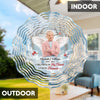 Custom Photo Forever Loved, Never Forgotten - Memorial Personalized Custom Wind Spinner - Sympathy Gift For Family Members