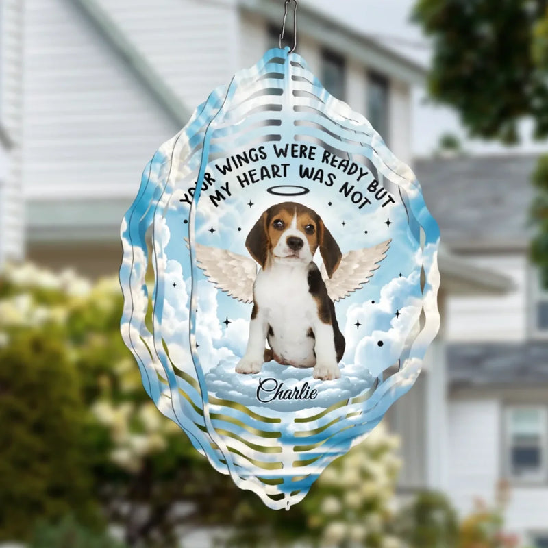 Custom Photo Paws In My Heart - Memorial Personalized Custom Wind Spinner - Sympathy Gift For Pet Owners, Pet Lovers