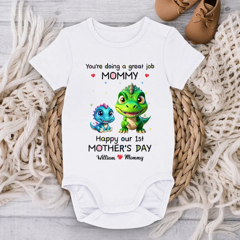 Our First Mother’s Day Together - Family Personalized Custom Baby Onesie - Mother's Day, Baby Shower Gift, Gift For First Mom