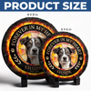 Custom Photo Forever My Fur Angel - Memorial Personalized Custom Round Shaped Stone With Stand - Sympathy Gift For Pet Owners, Pet Lovers