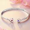 Once By My Side Forever In My Heart - Memorial Personalized Custom Engraved Infinity Heart Bangle With Birthstones - Sympathy Gift For Pet Owners, Pet Lovers