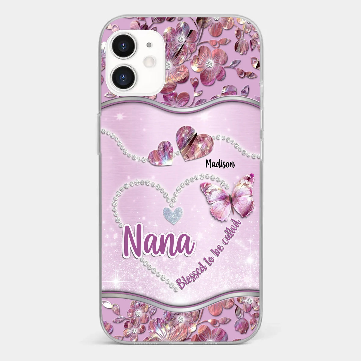 Grandkids Fill Nana’s Life With Love - Family Personalized Custom Clear Phone Case - Mother's Day Gift For Mom, Grandma