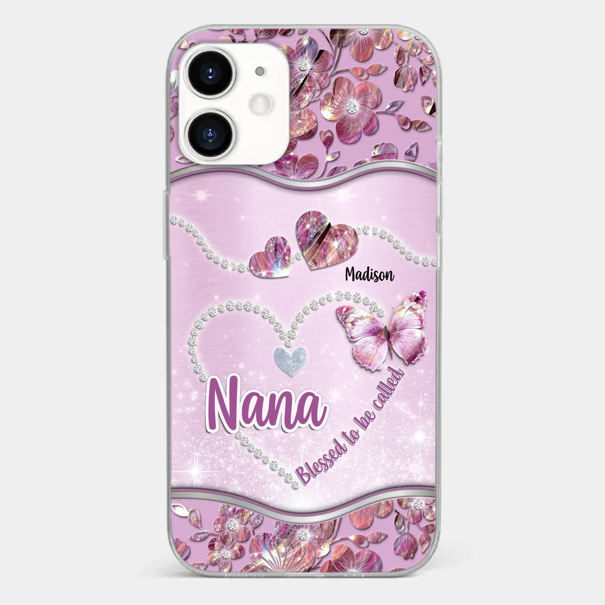 Grandkids Fill Nana’s Life With Love - Family Personalized Custom Clear Phone Case - Mother's Day Gift For Mom, Grandma