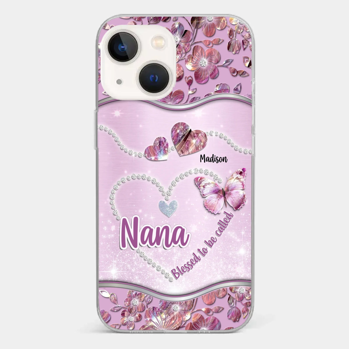 Grandkids Fill Nana’s Life With Love - Family Personalized Custom Clear Phone Case - Mother's Day Gift For Mom, Grandma