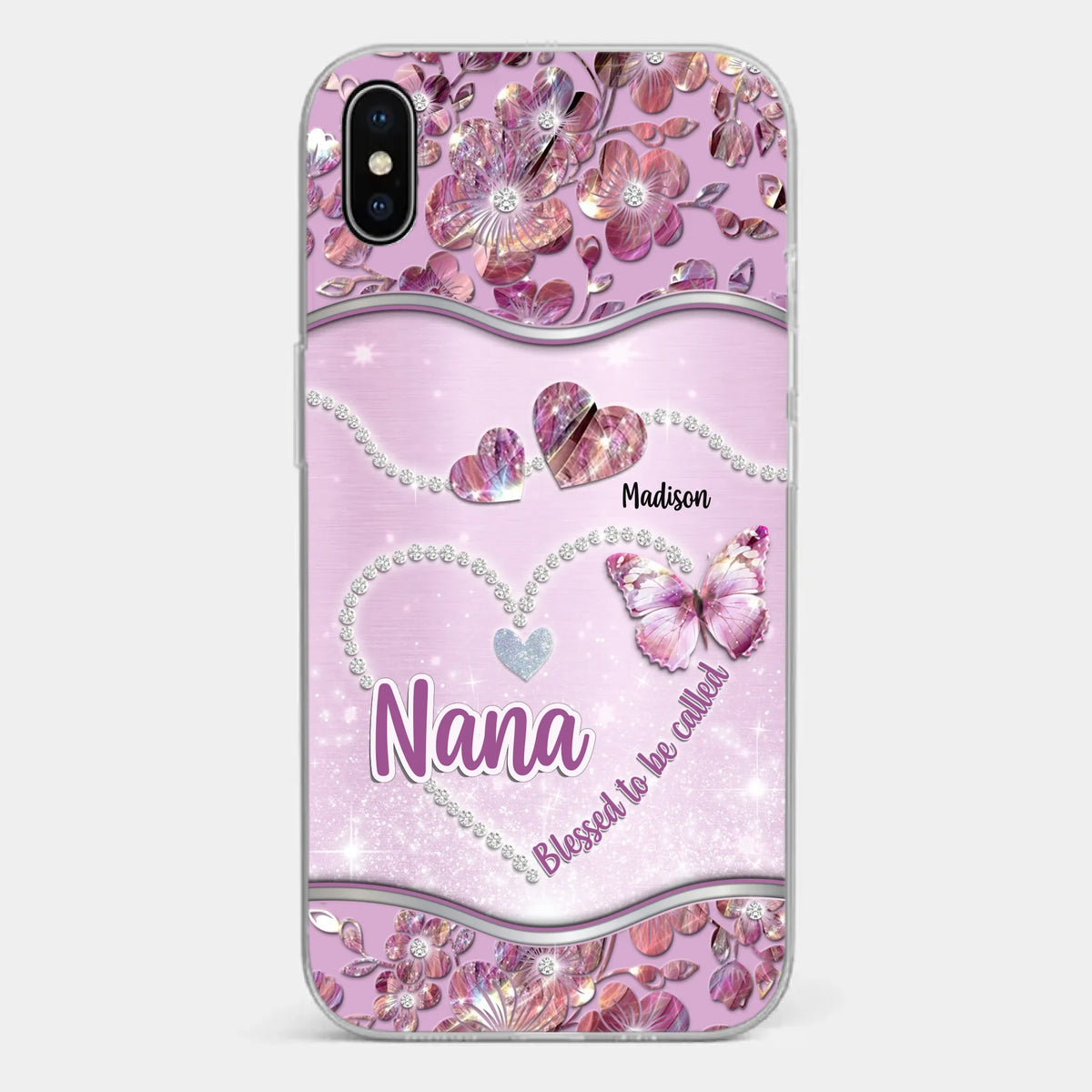Grandkids Fill Nana’s Life With Love - Family Personalized Custom Clear Phone Case - Mother's Day Gift For Mom, Grandma