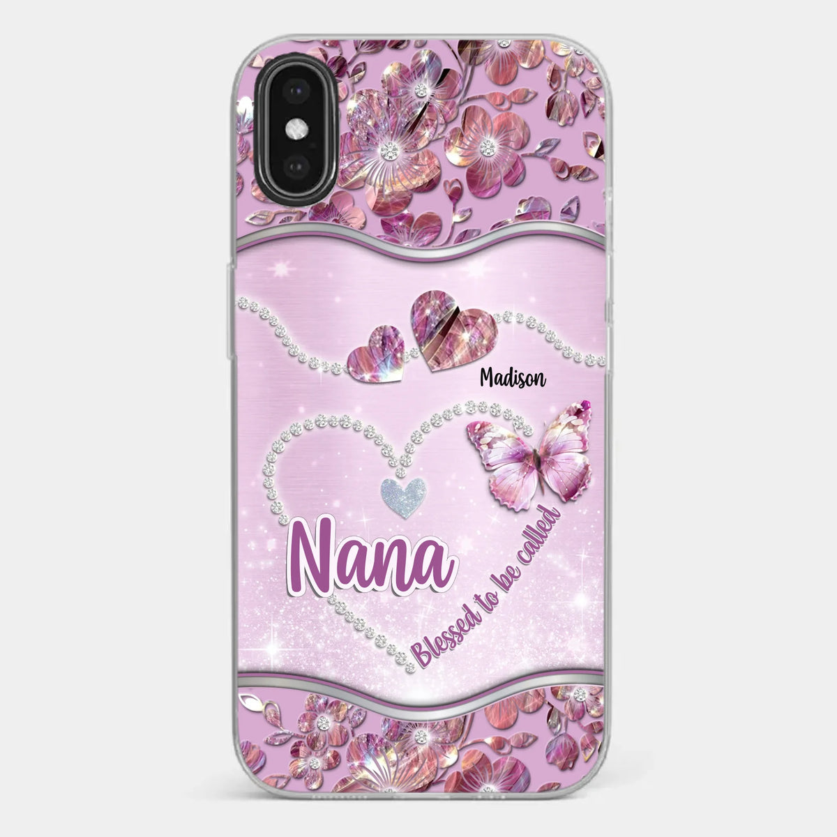 Grandkids Fill Nana’s Life With Love - Family Personalized Custom Clear Phone Case - Mother's Day Gift For Mom, Grandma