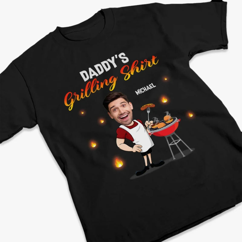 Custom Photo Master Of The Grill, King Of The Chill - Family Personalized Custom Unisex T-shirt, Premium T-shirt, Hoodie - Father's Day, Gift For Dad, Grandpa