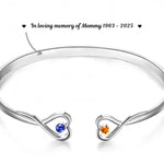 Custom Memorial Birthstone Gifts for Mom - Personalized Engraved Birthstone Bracelet