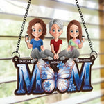 Custom Name Mother Daughter Gifts - Personalized Suncatcher Ornament