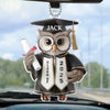 Hats Off, Goals On - Family Personalized Custom Car Ornament - Acrylic Custom Shaped - Graduation Gift For Family Members, Siblings, Brothers, Sisters