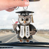 Hats Off, Goals On - Family Personalized Custom Car Ornament - Acrylic Custom Shaped - Graduation Gift For Family Members, Siblings, Brothers, Sisters