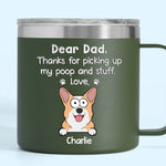 Custom Dog Name Funny Gifts for Dog Moms - Personalized 14 Oz Tumbler With Handle