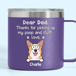 Custom Dog Name Funny Gifts for Dog Moms - Personalized 14 Oz Tumbler With Handle