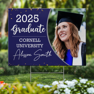 Custom Photo Graduation Is A New Chapter - Family Personalized Custom Yard Sign - Graduation Gift For Family Members, Siblings, Brothers, Sisters