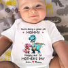 A Little Dino’s Big Love For Mommy - Family Personalized Custom Baby Onesie - Mother's Day, Baby Shower Gift, Gift For First Mom