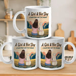Side By Side, Paws & Hearts - Dog Personalized Custom Mug - Gift For Pet Owners, Pet Lovers
