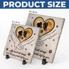 Custom Photo The Paw Prints You Left Will Stay Forever - Memorial Personalized Custom Square Shaped Stone With Stand - Sympathy Gift For Pet Owners, Pet Lovers