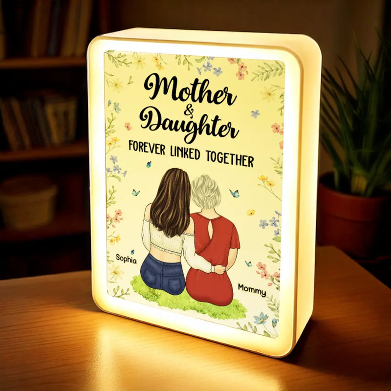 Always My Mother, Forever My Friend - Family Personalized Custom LED Mirror Frame Lamp - Mother's Day, Gift For Mom, Daughter