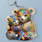Unbreakable Love, Unstoppable Bond - Family Personalized Custom Shaped Acrylic Keychain - Mother's Day, Gift For Mom, Daughter