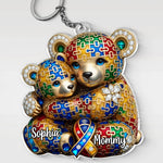 Unbreakable Love, Unstoppable Bond - Family Personalized Custom Shaped Acrylic Keychain - Mother's Day, Gift For Mom, Daughter