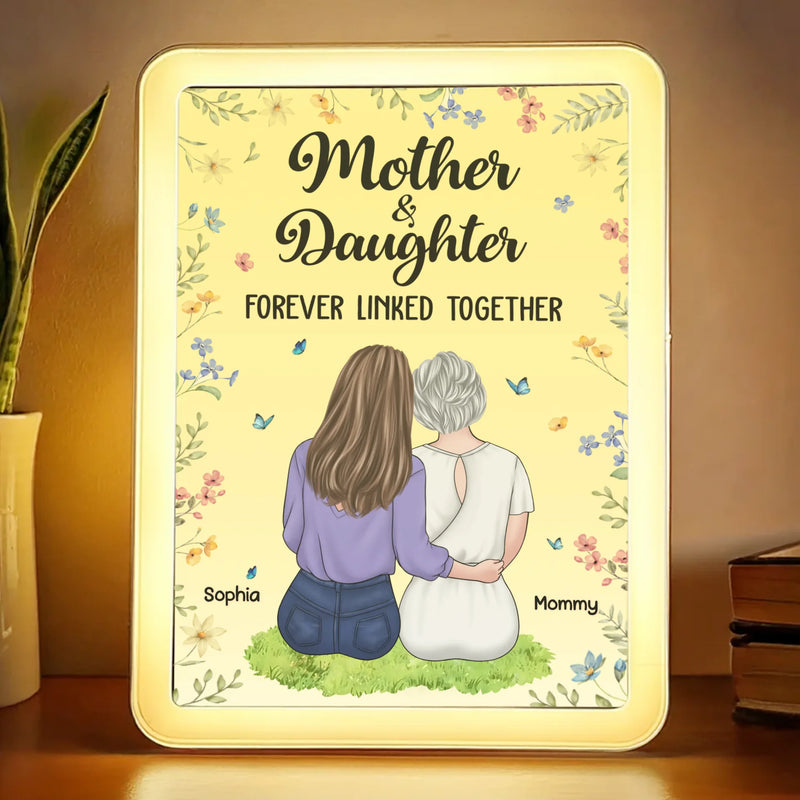 Always My Mother, Forever My Friend - Family Personalized Custom LED Mirror Frame Lamp - Mother's Day, Gift For Mom, Daughter