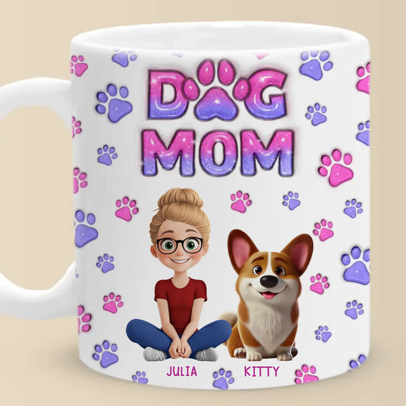 Dog Hair Is My Glitter - Dog & Cat Personalized Custom 3D Inflated Effect Printed Mug - Mother's Day, Gift For Pet Owners, Pet Lovers
