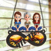 Mommy’s Love, Infinite As This Bond - Family Personalized Window Hanging Suncatcher Ornament - Mother's Day, Gift For Mom, Grandma