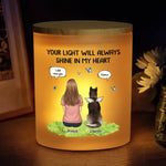 Faithful Friend, Eternal Love - Memorial Personalized Custom Printed Glass Jar With LED Candle - Sympathy Gift For Pet Owners, Pet Lovers