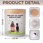 Faithful Friend, Eternal Love - Memorial Personalized Custom Printed Glass Jar With LED Candle - Sympathy Gift For Pet Owners, Pet Lovers