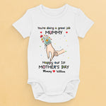 A Love As Pure As A Mother’s Touch - Family Personalized Custom Baby Onesie - Mother's Day, Baby Shower Gift, Gift For First Mom