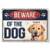 Custom Photo Step Inside If You Dare - Dog & Cat Personalized Custom 3D Inflated Effect Printed Home Decor Metal Sign - House Warming Gift For Pet Owners, Pet Lovers