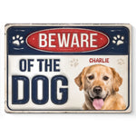 Custom Photo Step Inside If You Dare - Dog & Cat Personalized Custom 3D Inflated Effect Printed Home Decor Metal Sign - House Warming Gift For Dog Lovers, Pet Parents