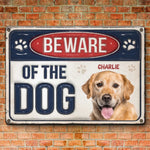 Custom Photo Step Inside If You Dare - Dog & Cat Personalized Custom 3D Inflated Effect Printed Home Decor Metal Sign - House Warming Gift For Dog Lovers, Pet Parents
