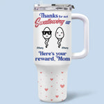 Custom Name Funny Mom Gifts - Personalized 40 Oz Tumbler With Handle