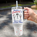 Custom Name Funny Mom Gifts - Personalized 40 Oz Tumbler With Handle