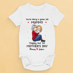You'Re Doing A Great Job Mummy - Family Personalized Custom Baby Onesie - Mother's Day, Baby Shower Gift, Gift For Mom, New Moms