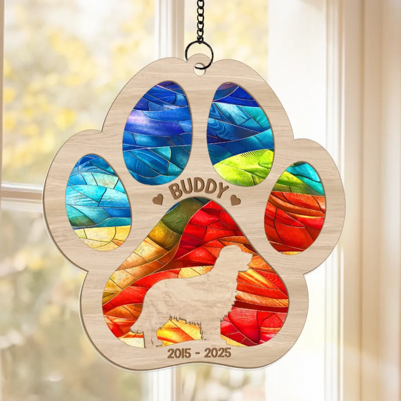 Memories Shine Bright - Memorial Personalized Window Hanging Suncatcher Ornament - Sympathy Gift For Pet Owners, Pet Lovers