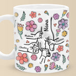 The Most Beautiful Flowers Bloom In A Mother’s Love - Family Personalized Custom 3D Inflated Effect Printed Mug - Mother's Day, Gift For Mom, Grandma
