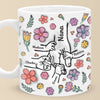 The Most Beautiful Flowers Bloom In A Mother’s Love - Family Personalized Custom 3D Inflated Effect Printed Mug - Mother's Day, Gift For Mom, Grandma